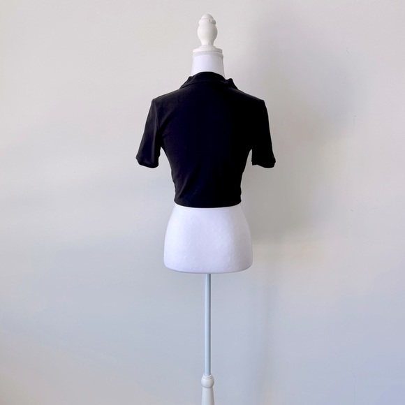 Sunday Best Black Cropped Polo Top 🖤 - Picture 5 of 7